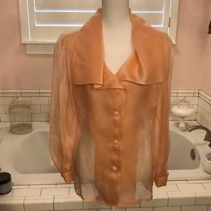 Pink sheer formal evening jacket